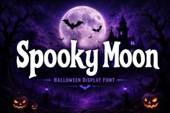 Spooky Moon Font: Creative Halloween Design Ideas