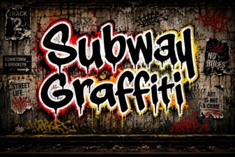 Subway Graffiti Font: Bold Urban Design Inspiration